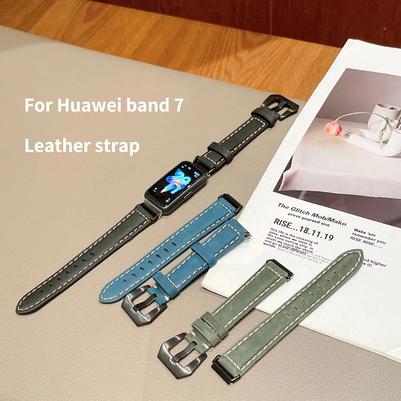 Leather Strap For Huawei watch band 7 Sports Smart watch women fashion bracelet Band For Huawei band 7 Accessories Correa 
Leather Strap For Huawei watch band 7 Sports Smart watch women fashion bracelet Band For Huawei band 7 Accessories Correa