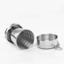 75ml Stainless Steel Folding Cup Portable Outdoor Travel Camping Telescopic Cup With Keychain Water Coffee Handcup Teaware
75ml Stainless Steel Folding Cup Portable Outdoor Travel Camping Telescopic Cup With Keychain Water Coffee Handcup Teaware