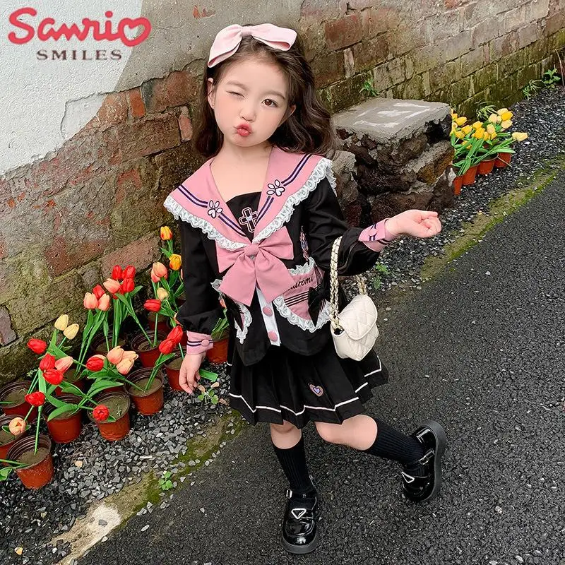 New Sanrio Girls' Skirt Cute Kuromi Pleated Skirt JK Uniform Skirt Sweet Set 2023 Autumn Children's College Style Two Piece Set
New Sanrio Girls' Skirt Cute Kuromi Pleated Skirt JK Uniform Skirt Sweet Set 2023 Autumn Children's College Style Two Piece Set