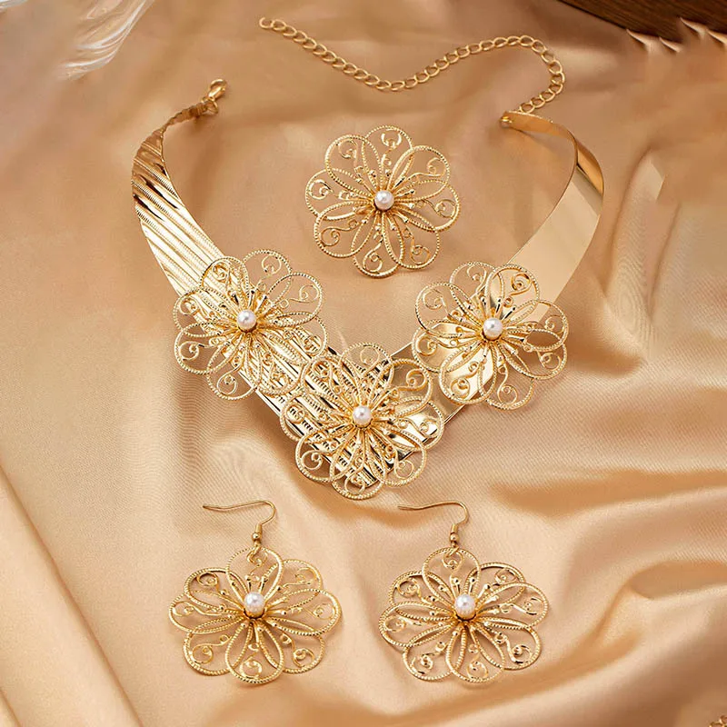 Hollow Flower Collar Necklace Elegant Earring Set Women Girls Gifts Fashion Jewelry Hot Sale Party Gift New Style 3 Mallzona S28bae4885f034982b83d4ca42ce43433Y Hollow Flower Collar Necklace Elegant Earring Set Women Girls Gifts Fashion Jewelry Hot Sale Party Gift New Style Mallzona