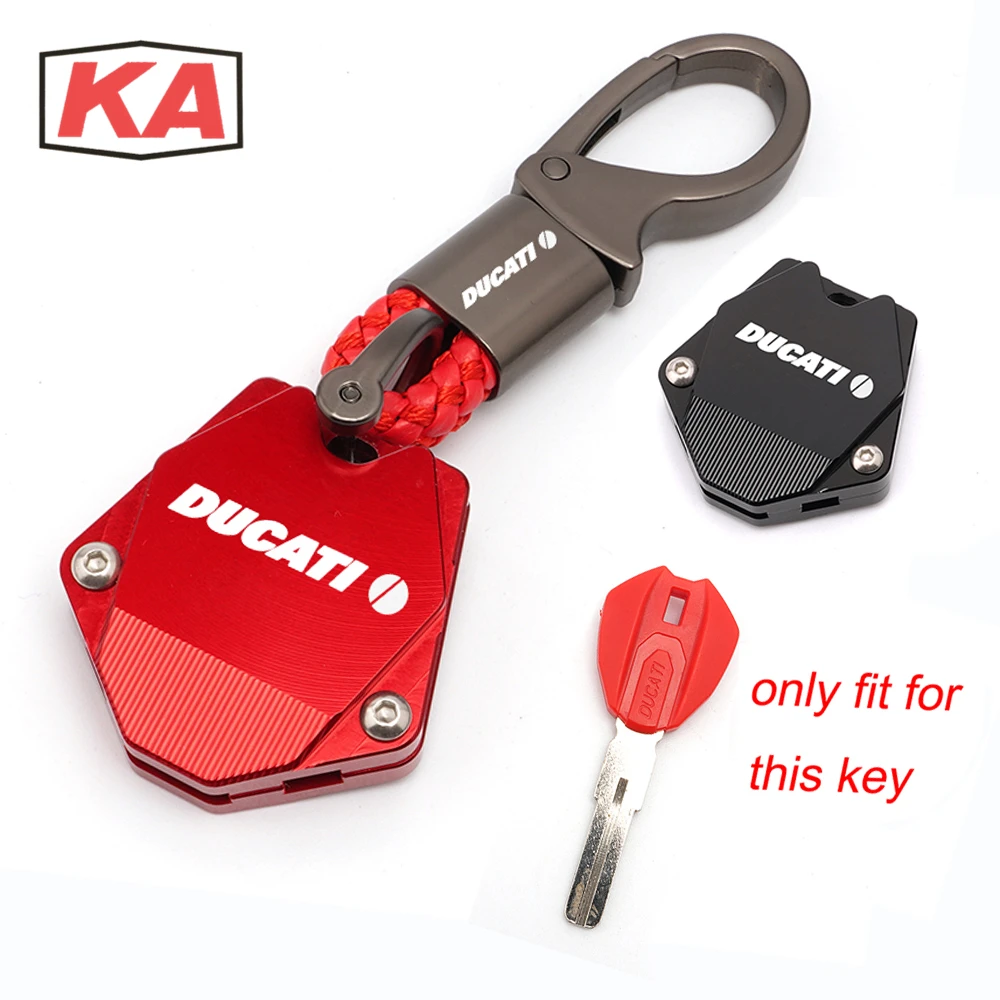 

For Ducati Monster 695 696 795 796 899 959 1199 1299 Panigale V4 V4S V2 Diavel Moto Key Cover Case Protection Keychain Keyring