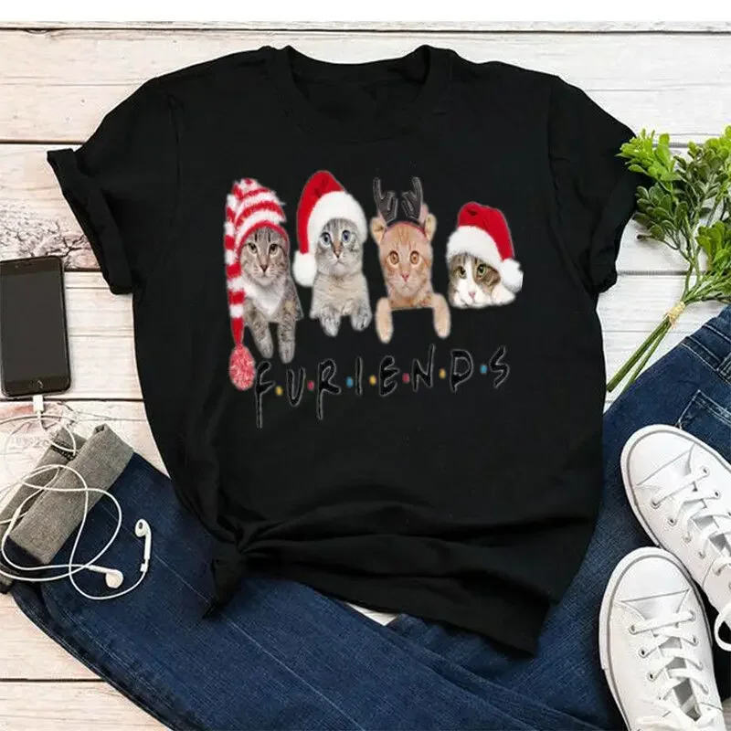 Furiends Cat Christmas T-ShirtCotton Kawaii Fashion Shirt Plus Size O Neck graphic Mama 100% cotton shirt Short Sleeve Top Tees
Furiends Cat Christmas T-ShirtCotton Kawaii Fashion Shirt Plus Size O Neck graphic Mama 100% cotton shirt Short Sleeve Top Tees