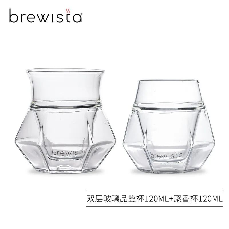 Brewista Handa X-Series brewed double layer heat resistant glass Aroma cup diamond shaped tasting coffee cup 120ml 300ml
Brewista Handa X-Series brewed double layer heat resistant glass Aroma cup diamond shaped tasting coffee cup 120ml 300ml