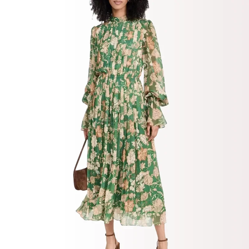 WHYS 2024 Summer Fashion niche design sense printed long skirt stand up collar lantern sleeve pleated chiffon dress maxi dresses
WHYS 2024 Summer Fashion niche design sense printed long skirt stand up collar lantern sleeve pleated chiffon dress maxi dresses