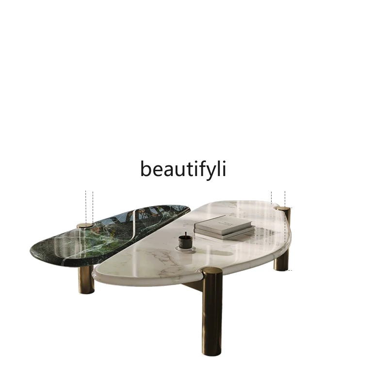 Marble Italian Minimalist Shaped Coffee Table Living Room Home New Light Luxury Modern Designer Luxury Stone Tea Table 
Marble Italian Minimalist Shaped Coffee Table Living Room Home New Light Luxury Modern Designer Luxury Stone Tea Table