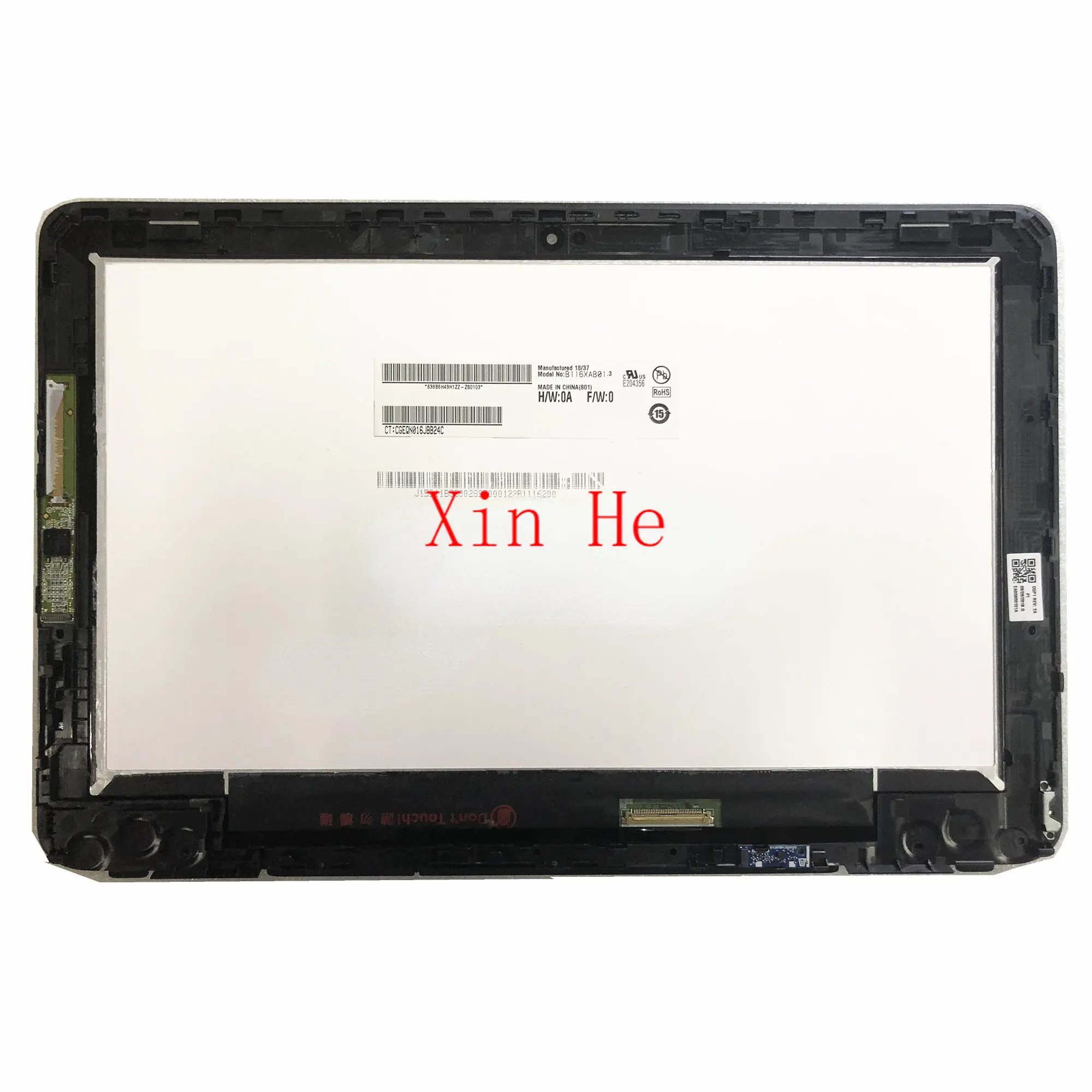 B116XAB01.3 11.6'' Laptop LCD Touch Screen Digitizer Assembly For HP Probook x360 11 G1 EE with Frame
B116XAB01.3 11.6'' Laptop LCD Touch Screen Digitizer Assembly For HP Probook x360 11 G1 EE with Frame