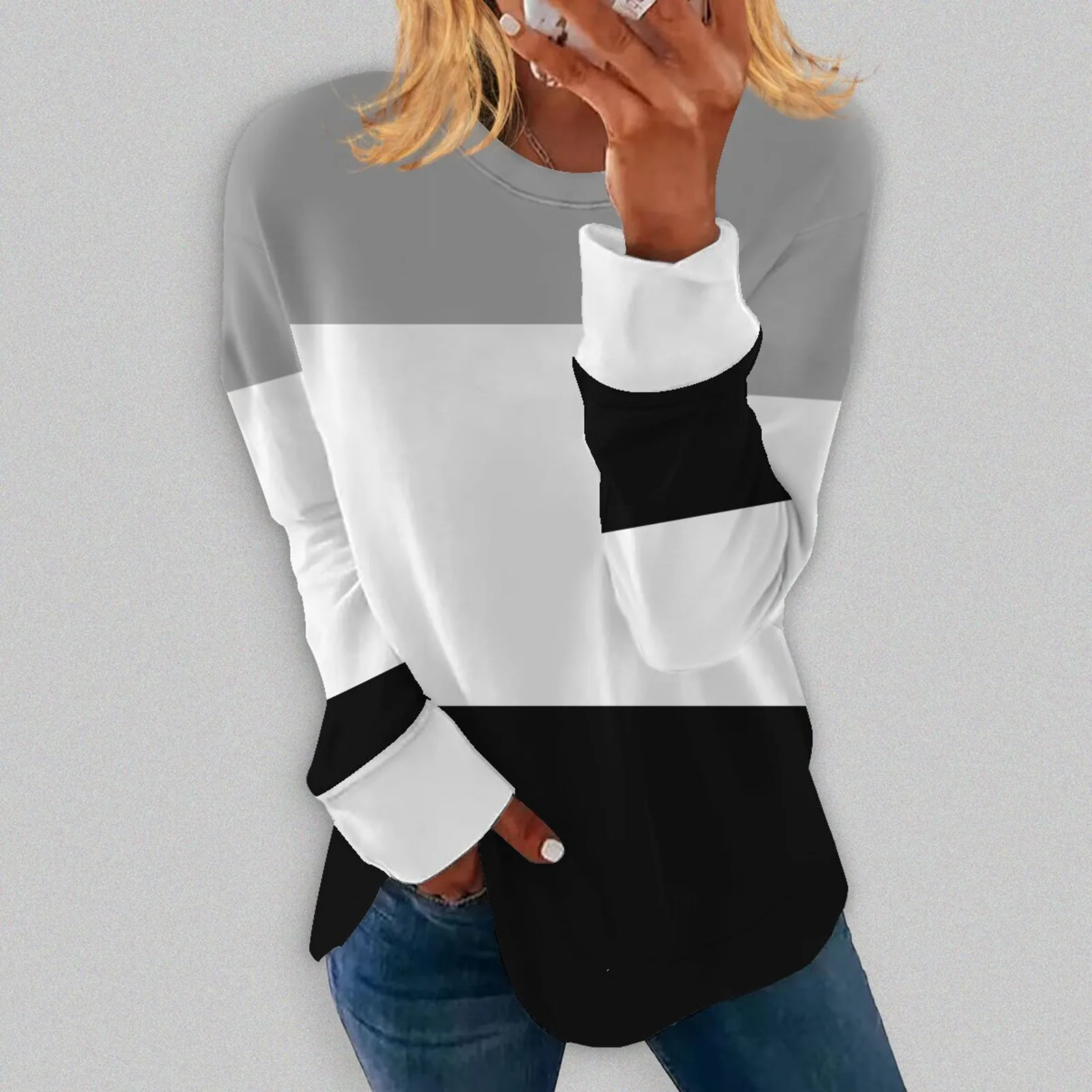 Striped Graphic Sweatshirt For Women Colorblock Long Sleeve Hoodie Round Neck Looose Top Autumn New Hoodies And Sweatshirts
Striped Graphic Sweatshirt For Women Colorblock Long Sleeve Hoodie Round Neck Looose Top Autumn New Hoodies And Sweatshirts