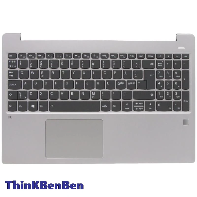 

NDC Nordic Keyboard Silver Upper Case Palmrest Shell Cover For Lenovo Ideapad 720S -15 15IKB Laptop 5CB0Q62224