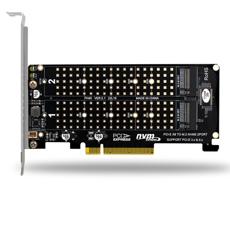 PCI-E X8 X16 Double Disk Transfer Card NVME M.2 MKEY SSD RAID Array Expansion Adapter Motherboard PCI-E 3.0 4.0
PCI-E X8 X16 Double Disk Transfer Card NVME M.2 MKEY SSD RAID Array Expansion Adapter Motherboard PCI-E 3.0 4.0