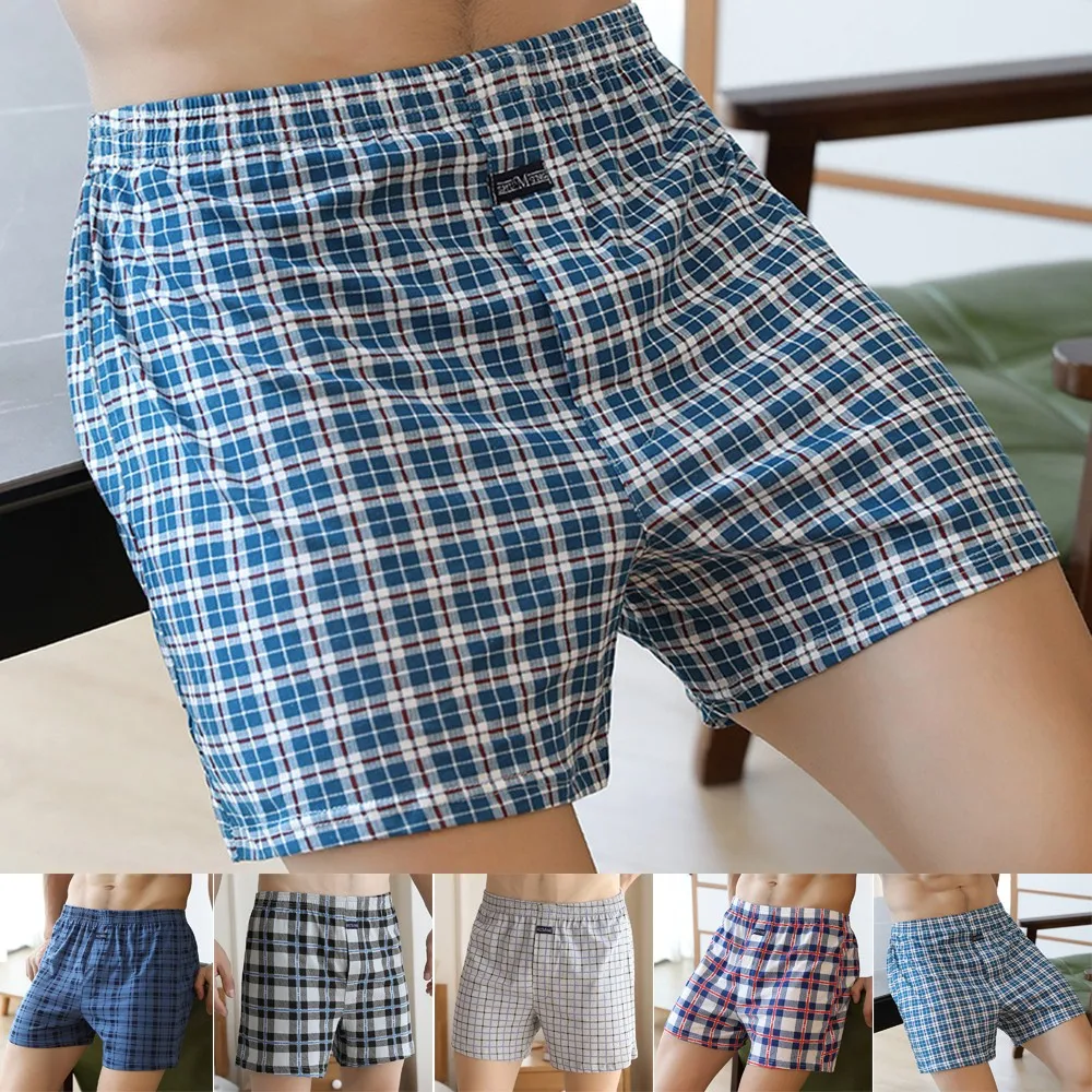 Men Casual Loose Plaid Wide Leg Cotton Bikini Boxer Short Home Wear Underwear Underpant Beachwear Pajamas Short Pants
Men Casual Loose Plaid Wide Leg Cotton Bikini Boxer Short Home Wear Underwear Underpant Beachwear Pajamas Short Pants