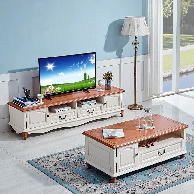Industry Mediterranean Style Solid Wood Tea Table TV Cabinet Combination American Furniture Small Unit 1.2-
Industry Mediterranean Style Solid Wood Tea Table TV Cabinet Combination American Furniture Small Unit 1.2-