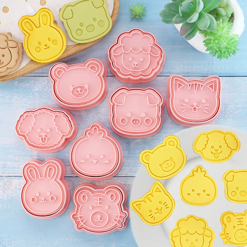 8Pcs Cartoon Animal Biscuit Mold Cute Puppy Bear Chicken Cat Tiger Pattern 3D Cookie Embosser Baking Mold Cake Decorating Tools
8Pcs Cartoon Animal Biscuit Mold Cute Puppy Bear Chicken Cat Tiger Pattern 3D Cookie Embosser Baking Mold Cake Decorating Tools