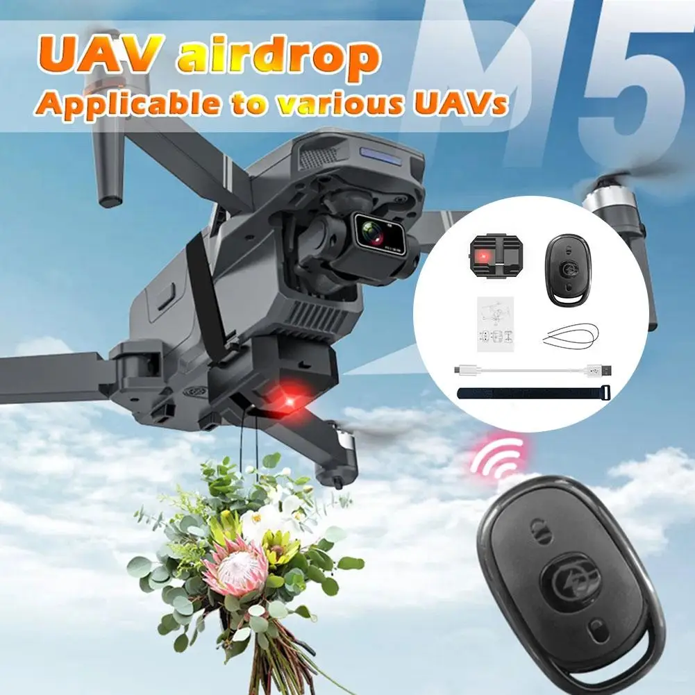 Pour Mini3 Drone système Airdrop télécommande 2 en 1 lanceur de lumière stroboscopique cadeau de mariage lancer de sauvetage de la vie appât de pêche en forme de goutte d'air 8