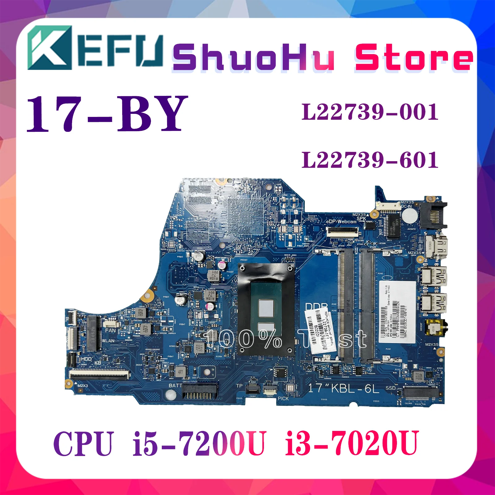Материнская плата KEFU 17-BY 6050A2982701 для ноутбука HP 17-BY, системная плата с фотооборудованием, фотосессия 100%, тест
Материнская плата KEFU 17-BY 6050A2982701 для ноутбука HP 17-BY, системная плата с фотооборудованием, фотосессия 100%, тест