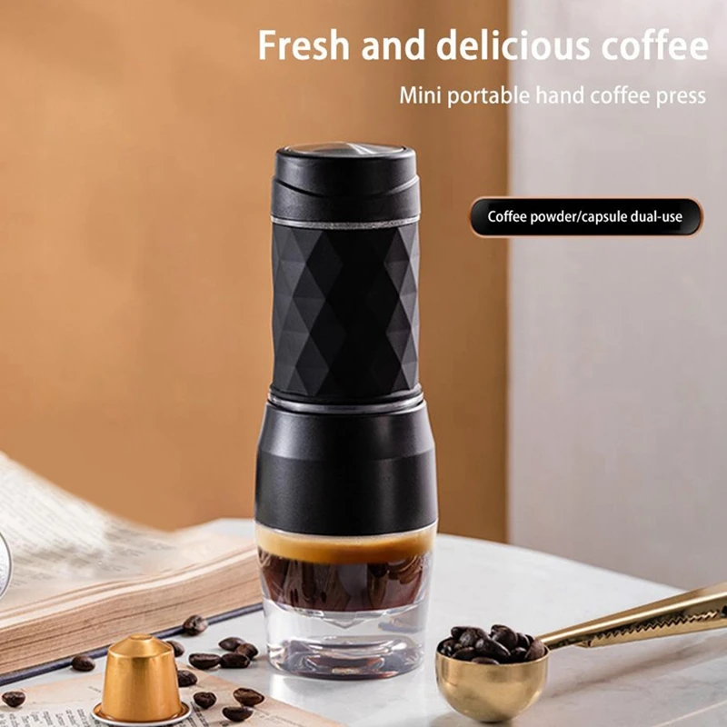 Espresso Coffee Maker Hand Press Capsule Ground Coffee Brewer Portable Coffee Machine Fit Coffee Powder Coffee Capsule
Espresso Coffee Maker Hand Press Capsule Ground Coffee Brewer Portable Coffee Machine Fit Coffee Powder Coffee Capsule