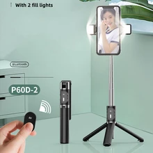 Wireless Bluetooth Selfie Stick with Fill Light Shutter Remote Control Portable Phone Holder Foldable MiniTripod for IOS Android
Wireless Bluetooth Selfie Stick with Fill Light Shutter Remote Control Portable Phone Holder Foldable MiniTripod for IOS Android