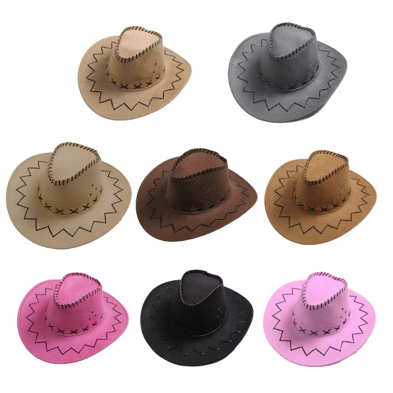 Y166 Fashion Western Cowboy Hat Casual Wide Brim Hat Warm for Street Strolling
Y166 Fashion Western Cowboy Hat Casual Wide Brim Hat Warm for Street Strolling