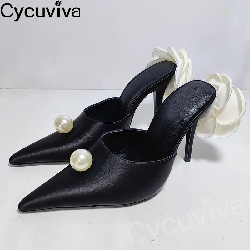 New Flowers High Heels Women Slippers Black Silk Beaded Designer Mules Slides Half Slippers Summer Sexy Party Dress Shoes Women
New Flowers High Heels Women Slippers Black Silk Beaded Designer Mules Slides Half Slippers Summer Sexy Party Dress Shoes Women
