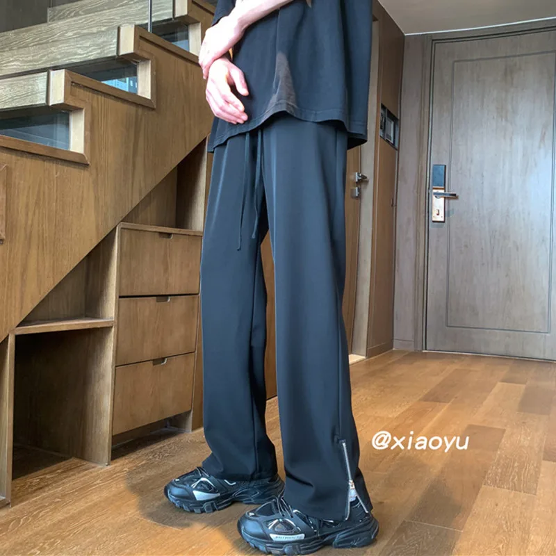 Privathinker Ice Silk Men's Suit Pants Straight-leg Fashion Harajuku Man Trousers Gothic Casual Large Size Male Summer Pants
Privathinker Ice Silk Men's Suit Pants Straight-leg Fashion Harajuku Man Trousers Gothic Casual Large Size Male Summer Pants