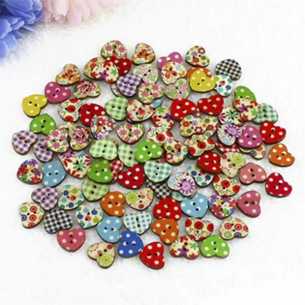 Cute Lovely Creative Sale 2 Holes Hot Pattern Mini DIY Heart Shaped Mixed Color Sewing Wood Buttons
Cute Lovely Creative Sale 2 Holes Hot Pattern Mini DIY Heart Shaped Mixed Color Sewing Wood Buttons
