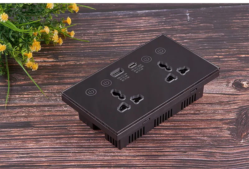 مقبس جداري مزدوج قابس كهربائي عالمي ، منفذ مع USB ، مفتاح لمس من النوع C ، اليكسا ، صوت جوجل ، تحكم ذكي 8 مقبس جداري مزدوج قابس كهربائي عالمي ، منفذ مع USB ، مفتاح لمس من النوع C ، اليكسا ، صوت جوجل ، تحكم ذكي