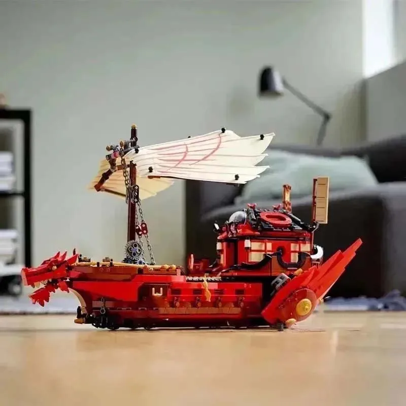 MOC Ninjago Movie Destiny Bounty Ship Bricks Toys X19007 MOC Ninjago Movie Destiny Bounty Ship Bricks Toys X19007