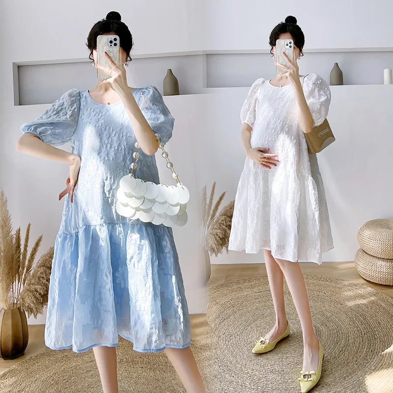 Maternity Dress 2024 Summer Fashion Short Sleeve Elegant A Line Loose Clothes for Pregannt Women Pregnancy Clothing
Maternity Dress 2024 Summer Fashion Short Sleeve Elegant A Line Loose Clothes for Pregannt Women Pregnancy Clothing