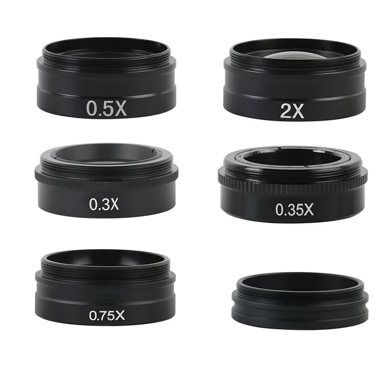 

0.75X 0.35X 0.5X 1X 2.0X 0.3X 0.35X Glass Barlow Auxiliary Objective Lens For Singletube 200X 180X 300X 500X Zoom C MOUNT Lens