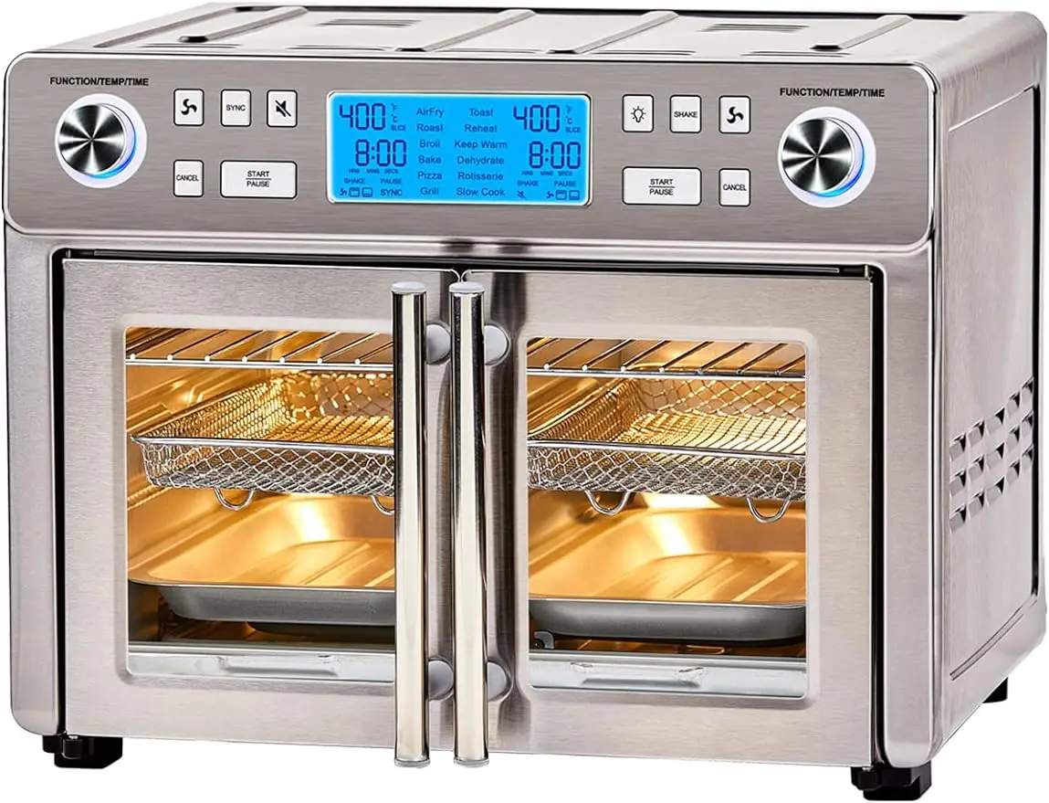 Emeril Lagasse Dual Zone 360 Air Fryer Oven Combo: French Door, Extra Large Size, 2-in-1 Cooking
Emeril Lagasse Dual Zone 360 Air Fryer Oven Combo: French Door, Extra Large Size, 2-in-1 Cooking