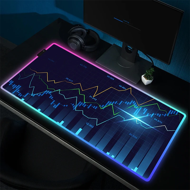 RGB Stock Market Candle Chart Mouse Pad Large Gaming Mousepad Gamer HD Print Carpet LED Rubber Game Mouse Mat Non-Slip Desk Mat
RGB Stock Market Candle Chart Mouse Pad Large Gaming Mousepad Gamer HD Print Carpet LED Rubber Game Mouse Mat Non-Slip Desk Mat