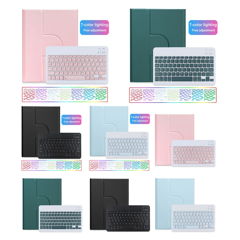 Case with Keyboard Wireless Removable Keyboard 7 Colors Backlit Flexible TPU Case with Pencil Holder for iPad 10th Gen 10.9 Inch
Case with Keyboard Wireless Removable Keyboard 7 Colors Backlit Flexible TPU Case with Pencil Holder for iPad 10th Gen 10.9 Inch