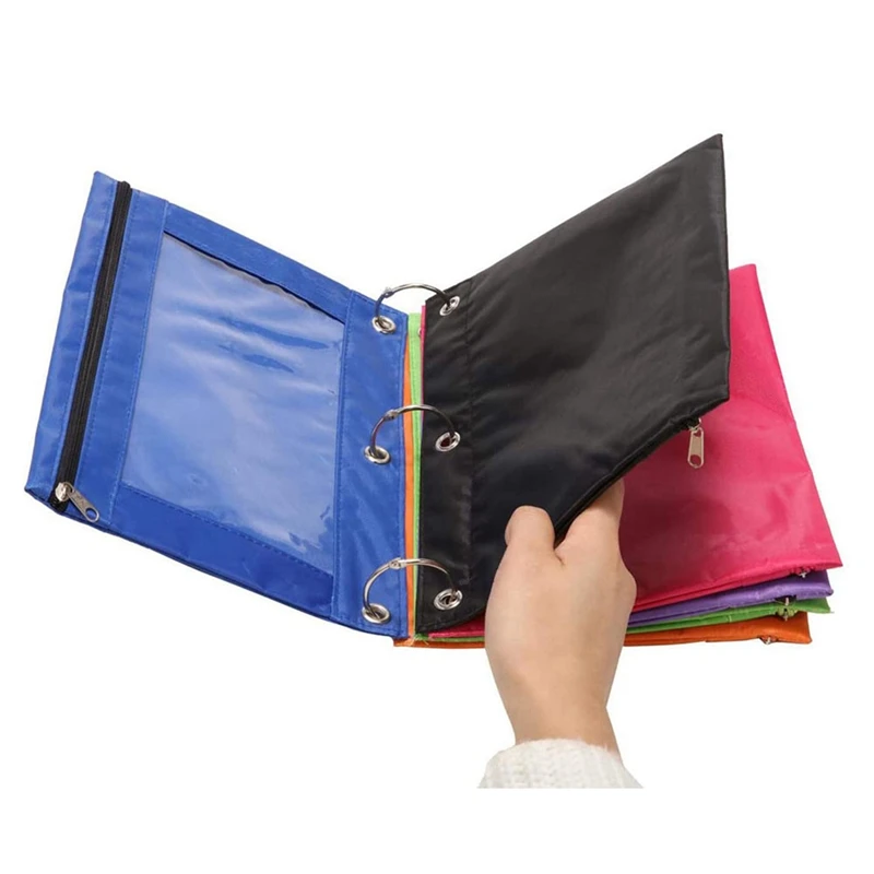 8 Pcs 3 Ring Zipper Pencil Pouch Colorful Fabric Pencil Case Sturdy And Durable Binder Pouch With Clear Window
8 Pcs 3 Ring Zipper Pencil Pouch Colorful Fabric Pencil Case Sturdy And Durable Binder Pouch With Clear Window