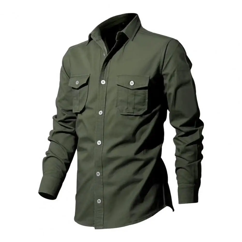 Men Shirt Men Top Stylish Men's Cardigan Soft Loose-fit Lapel Shirt with Mid-length Pockets for Fall Spring Business Casual
Men Shirt Men Top Stylish Men's Cardigan Soft Loose-fit Lapel Shirt with Mid-length Pockets for Fall Spring Business Casual