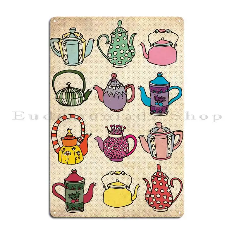 Vintage Teapots Metal Sign Home Cinema Club Club Bar Character Tin Sign PosterWall Decoration
Vintage Teapots Metal Sign Home Cinema Club Club Bar Character Tin Sign PosterWall Decoration