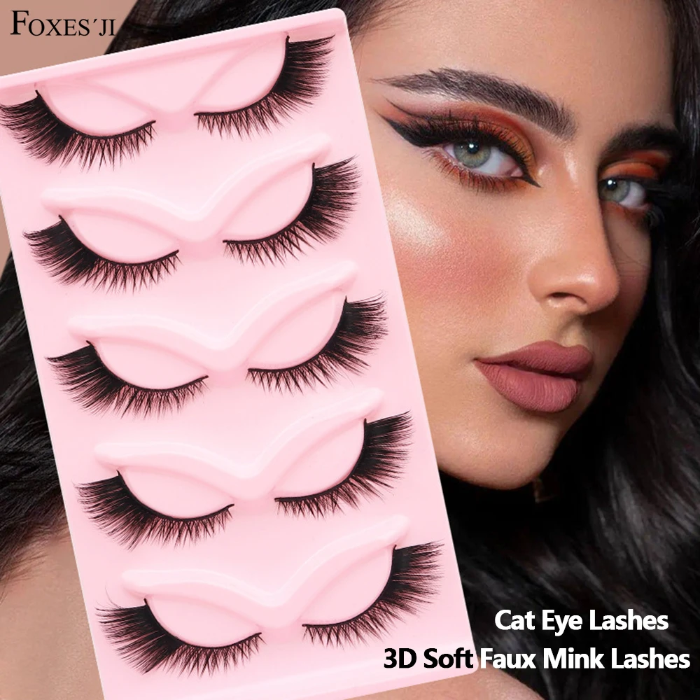 FOXESJI Cat Eye Lashes 3D Faux Mink Eyelashes Winged Wispy Fox Eye Eyelashes Soft Natural Long Full Strip Cat Eyes Fake Lashes
FOXESJI Cat Eye Lashes 3D Faux Mink Eyelashes Winged Wispy Fox Eye Eyelashes Soft Natural Long Full Strip Cat Eyes Fake Lashes