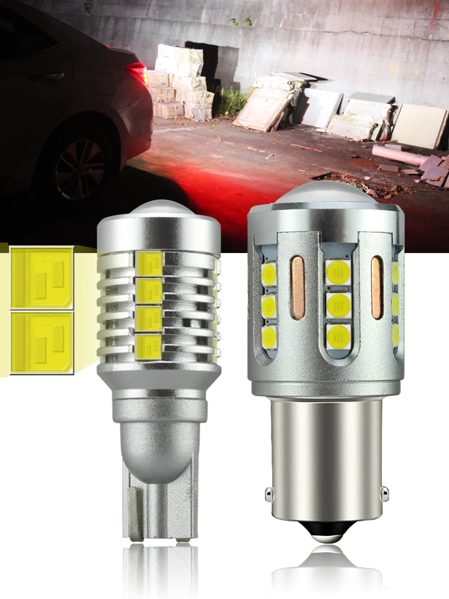 

2pcs LED Backup Reverse Light Bulbs 1156 BA15S P21W T20 7440 W16W T15 921 912,6000K White,Back Up Replacement Lamp