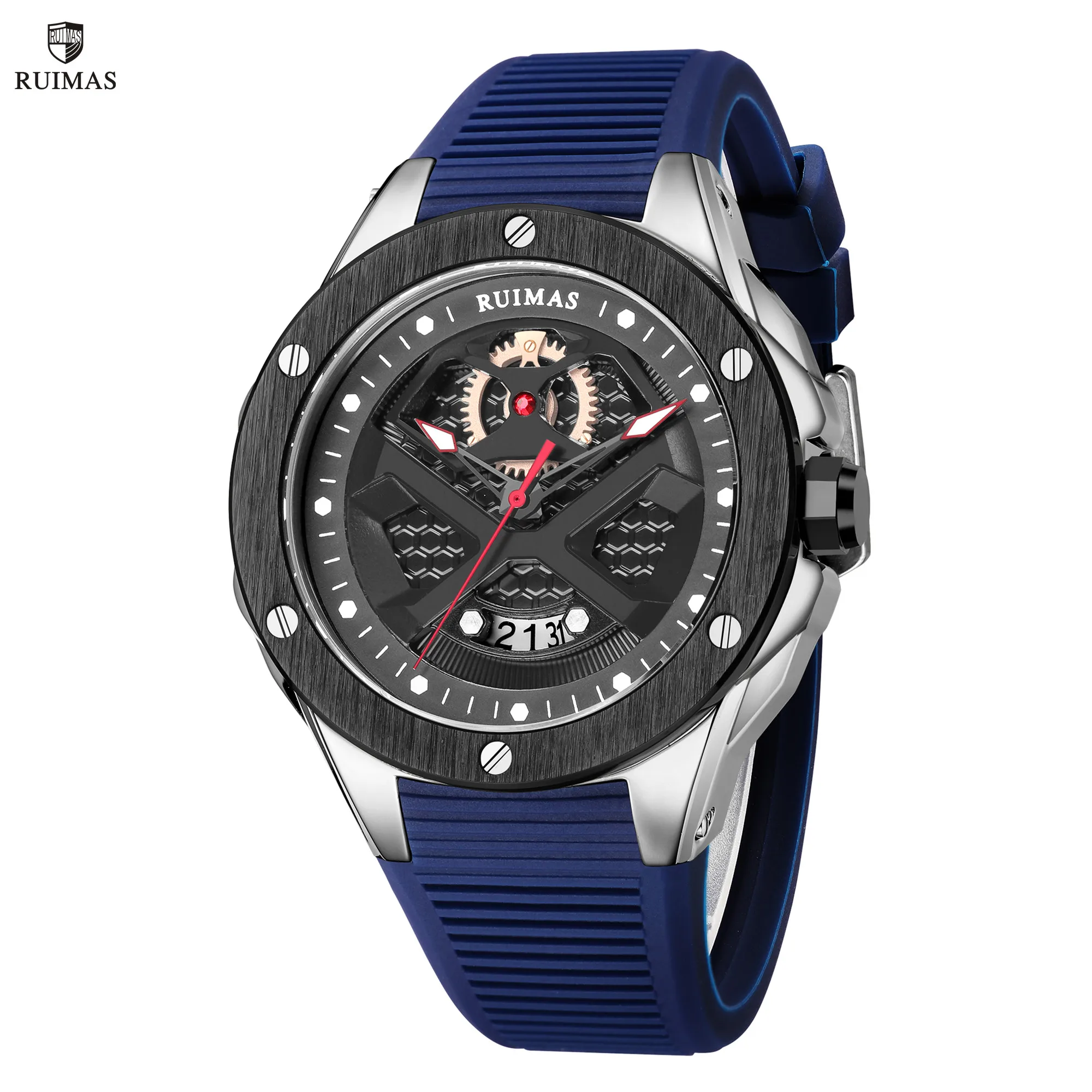 RUIMAS Men Watch Chronograph Top Brand Luxury Sport Wristwatch Waterproof Silicone Quartz Clock Watch Calendar Reloj Hombre 546
RUIMAS Men Watch Chronograph Top Brand Luxury Sport Wristwatch Waterproof Silicone Quartz Clock Watch Calendar Reloj Hombre 546