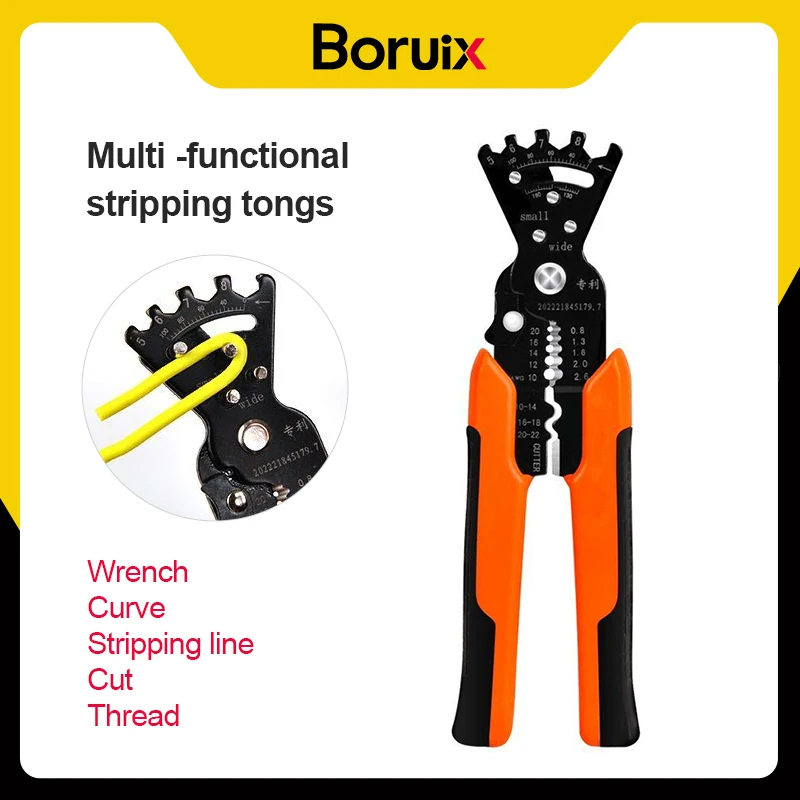 

Устройство для зачистки проводов Boruix 6 в 1, Многофункциональный ручной инструмент для обрезки и зачистки проводов, обжима, изгиба, скручивания, пилинга, ручные инструменты