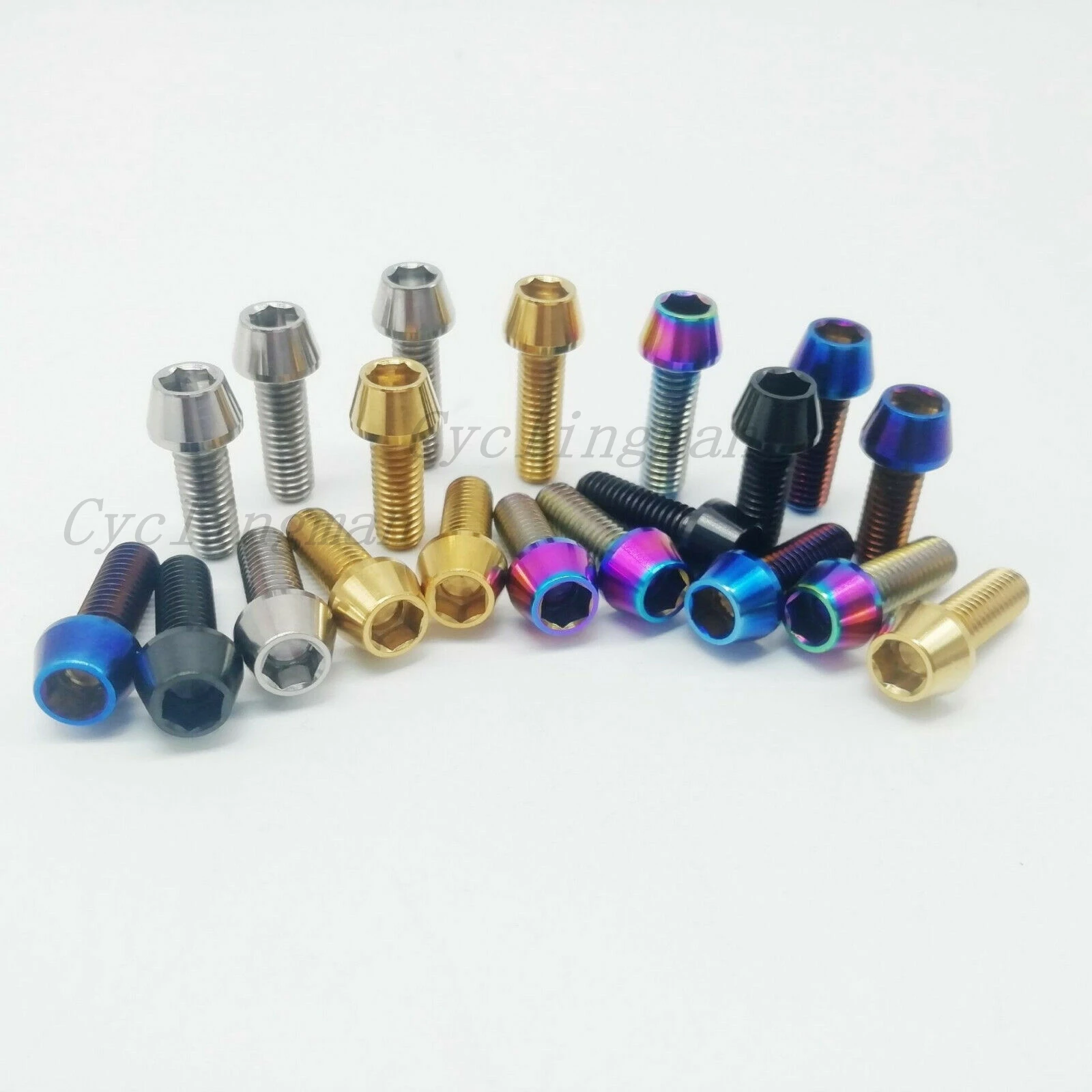 10pcs/lot Titanium Ti M6x16mm M6X18mm M6X20mm TAPER HEAD Screws Bolts M6*16/18/20mm Cycling Bolts
10pcs/lot Titanium Ti M6x16mm M6X18mm M6X20mm TAPER HEAD Screws Bolts M6*16/18/20mm Cycling Bolts