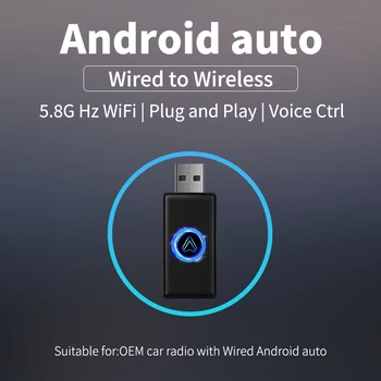 안드로이드 자동 무선 어댑터 미니 바디 스마트 AI 박스, OEM 유선 안드로이드 자동-무선 USB 동글, 블루투스 와이파이 스포티파이