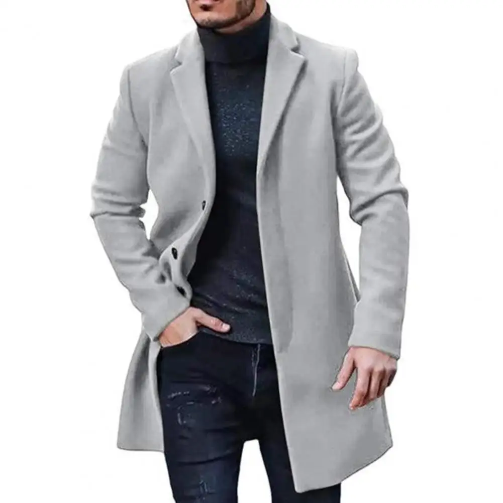 Men Costume Stylish Men's Winter Coat Buttoned Lapel Casual Loose Fit Warm Outerwear for Autumn Winter Jacket Coat
Men Costume Stylish Men's Winter Coat Buttoned Lapel Casual Loose Fit Warm Outerwear for Autumn Winter Jacket Coat