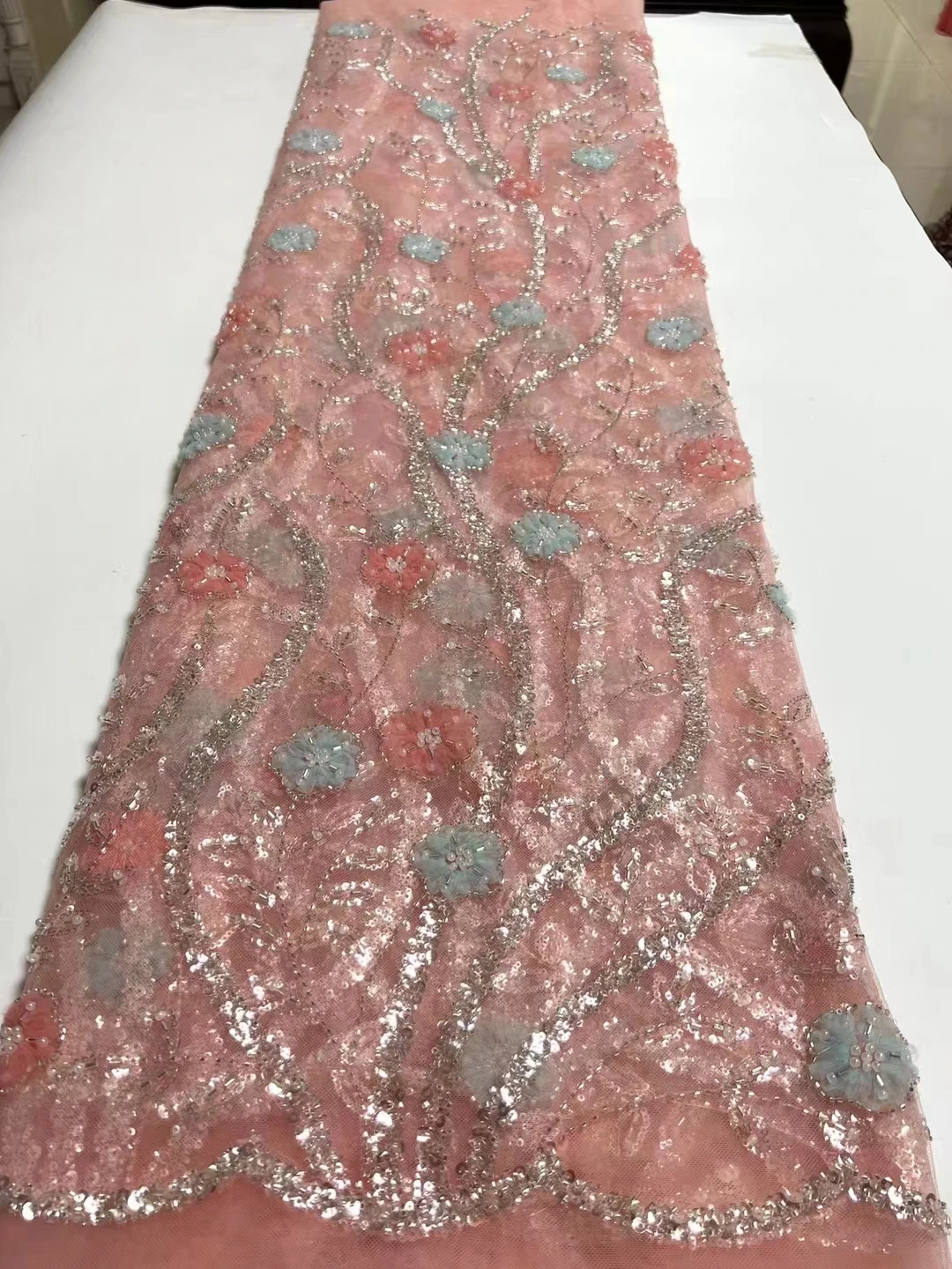 Luxury African Beads Groom Tulle lace Fabric 2023 High Quality Sequins Embroidery French Tulle Laces For Nigeiran Party Dress DX
Luxury African Beads Groom Tulle lace Fabric 2023 High Quality Sequins Embroidery French Tulle Laces For Nigeiran Party Dress DX