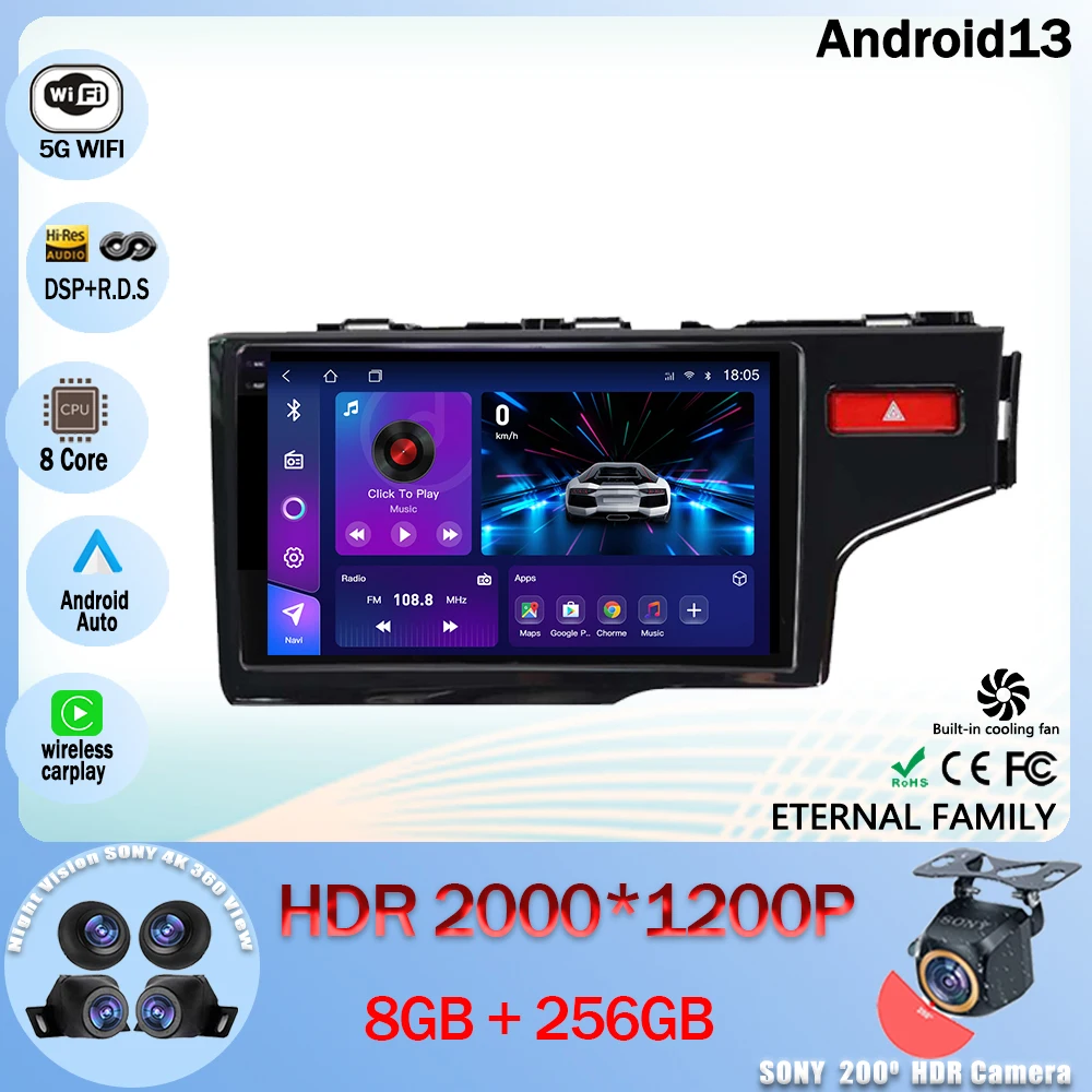 Android 13 Car Radio Multimedia Video Player Navigation GPS For Honda Jazz 3 2015 - 2020 Fit 3 GP GK 2013 - 2020 5G WIFI BT 4G
Android 13 Car Radio Multimedia Video Player Navigation GPS For Honda Jazz 3 2015 - 2020 Fit 3 GP GK 2013 - 2020 5G WIFI BT 4G