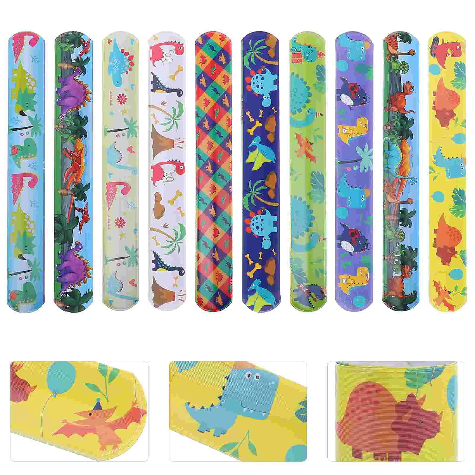 100 Pcs Unicorn Snap Ring Toy Cartoon Dinosaur Slap Bands Party Supply Papa Circle Bracelets Steel
100 Pcs Unicorn Snap Ring Toy Cartoon Dinosaur Slap Bands Party Supply Papa Circle Bracelets Steel