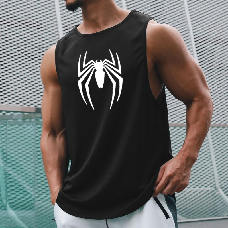 Men Tank Tops Summer Breathable Sportswear Sleeveless T Shirt Spider print Basketball Quick-drying Gym Vest Fitness Clothing
Men Tank Tops Summer Breathable Sportswear Sleeveless T Shirt Spider print Basketball Quick-drying Gym Vest Fitness Clothing
