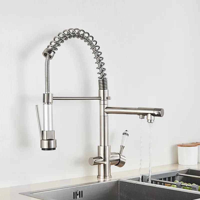 

Kitchen Faucets torneira para cozinha de parede Crane For Water Filter Tap Three Ways Sink Mixer Faucet