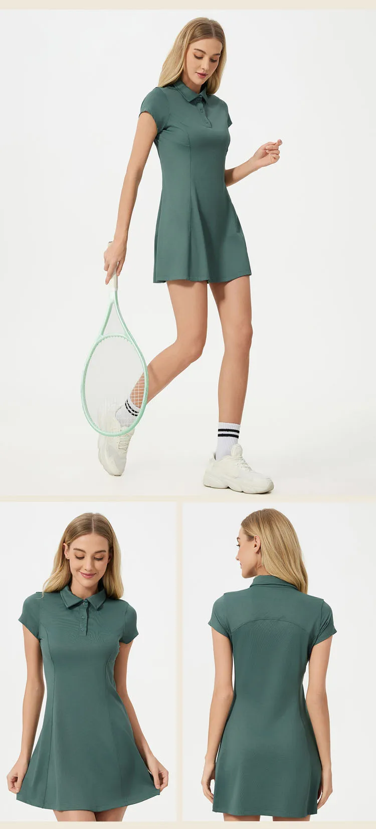 Slim Fit Women Polo Golf Tennis Dress Short Sleeve Breathable Quick-drying Workout Athletic Dresses without built in Shorts Slim Fit Women Polo Golf Tennis Dress Short Sleeve Breathable Quick-drying Workout Athletic Dresses without built in Shorts