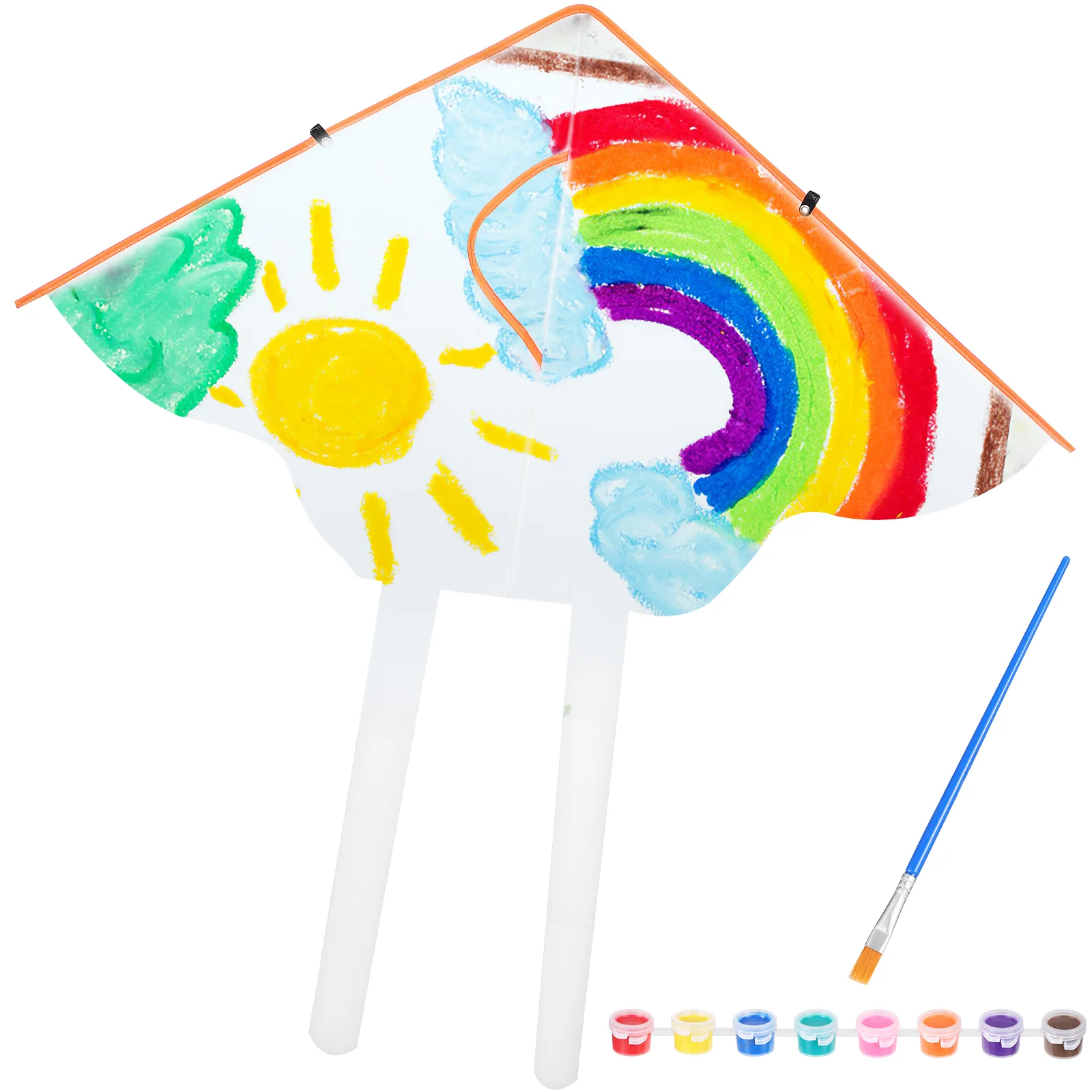 

DIY Blank Kite Paint Painting Brushes Making Toy Hand Painted Propylene Kids Toys Graffiti Parent-child Kites