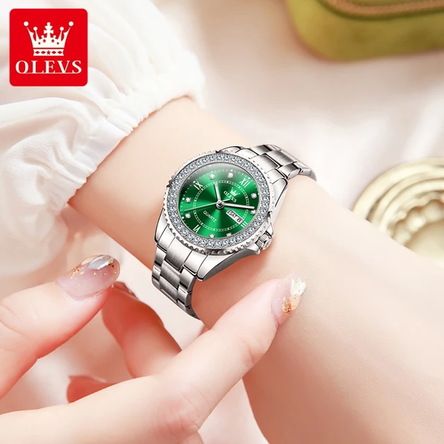 OLEVS-Montre à quartz étanche pour couple romantique, date Shoous, montres pour hommes et femmes, cadeau de luxe original, marque 2