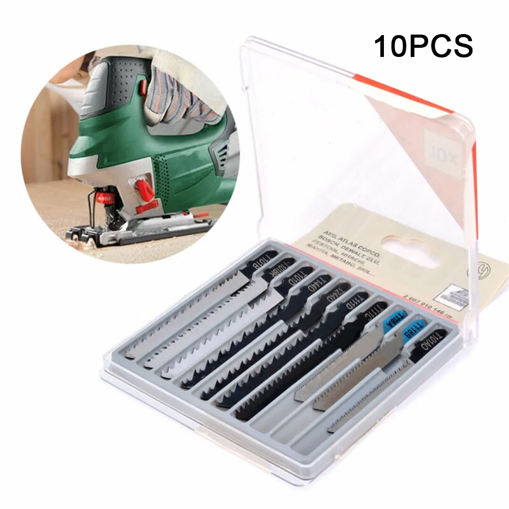 10Pcs Jigsaw Blades Wood Metal Sheet Cutting Saw Blade Cutter T101B/T101BR/T101D/T144D/T244D/T111D/T118A/T118B
10Pcs Jigsaw Blades Wood Metal Sheet Cutting Saw Blade Cutter T101B/T101BR/T101D/T144D/T244D/T111D/T118A/T118B